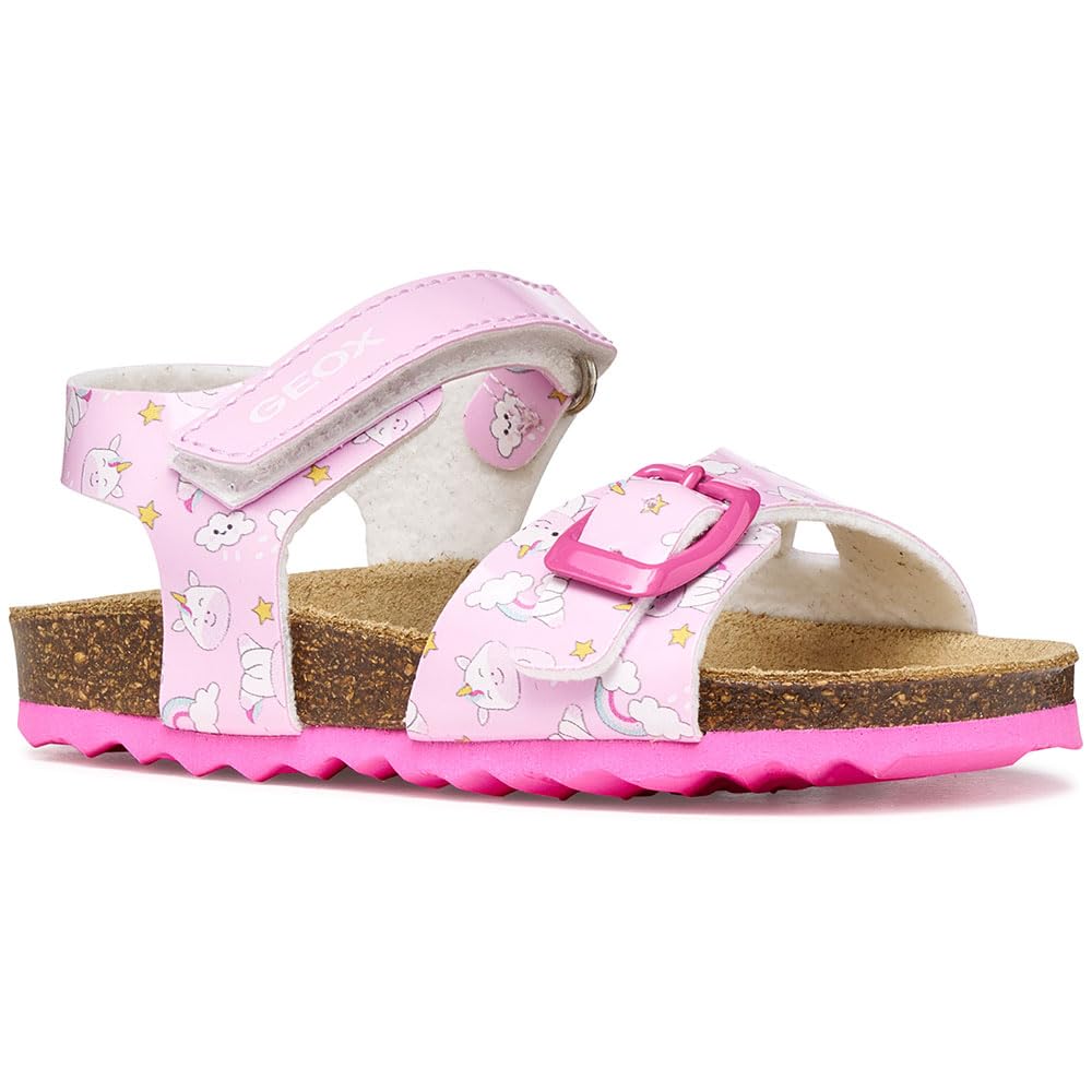 Geox Boys' Girls' B Chalki Girl Sandal, Pink/Multicolour, 25 EU