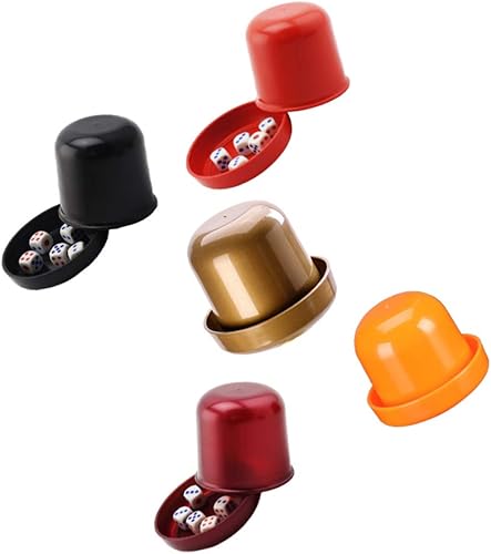 Miniatura 3 de NUOBESTY Juego de dados para juegos profesionales de dados para mentirosos Farkle Bar Ktv anti trampas caja de dados con 5 dados (color) 5