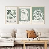 dittelle verde stile matisse poster astratta danza femminile immagine della parete nordic tela pittura stampa artistica minimalista living home decor 40x60 cm-3 pezzi senza cornice