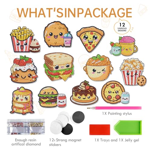 Imanes Decorativos para Refrigerador 12 pcs DIY miniatura 4