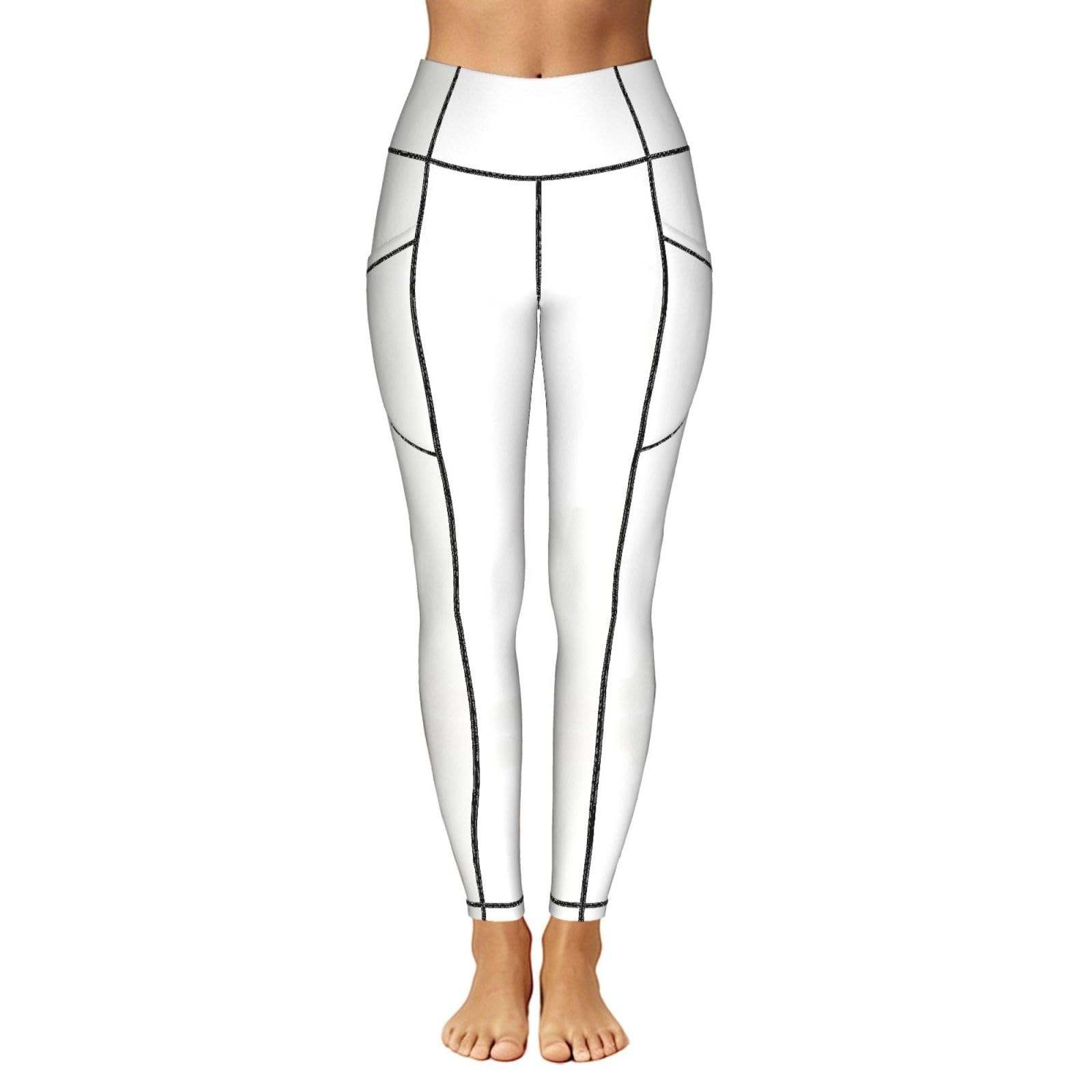 Konfigurowalne damskie legginsy treningowe z kieszeniami | Miękkie legginsy treningowe z wysokim stanem dla kobiet z kieszeniami do biegania na siłowni fitness