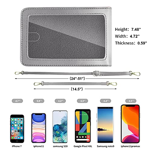 Image of Crossbody Cellphone Purse Women Touch Screen Bag RFID Blocking Wallet Handbag Shoulder Strap