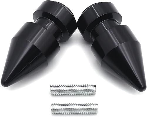 Miniatura 6 de XKH - Reemplazo de carretes de basculante de punta negra, rosca de 0.236 in sin logotipo para R1 YZF-R1 1998-2013R6 YZF-R6 1998-2013R6S YZF-R6S