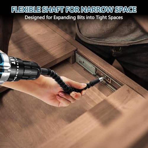 PONOSEU Taladro Atornillador Inalámbrico 21V 3 en 1, Set de 61 Accesorios, 2 Baterías + Cargador Rápido, 45 Nm, LED – Bricolaje y Reparaciones en el Hogar - imagen 5