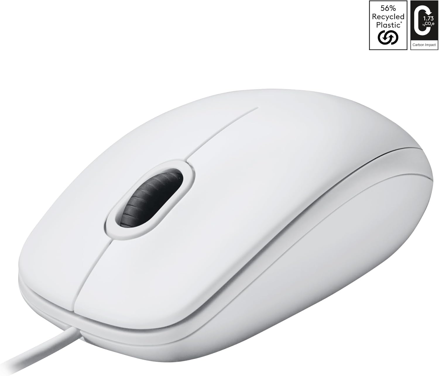 Logitech M100, Corded Mouse, White, W127280582