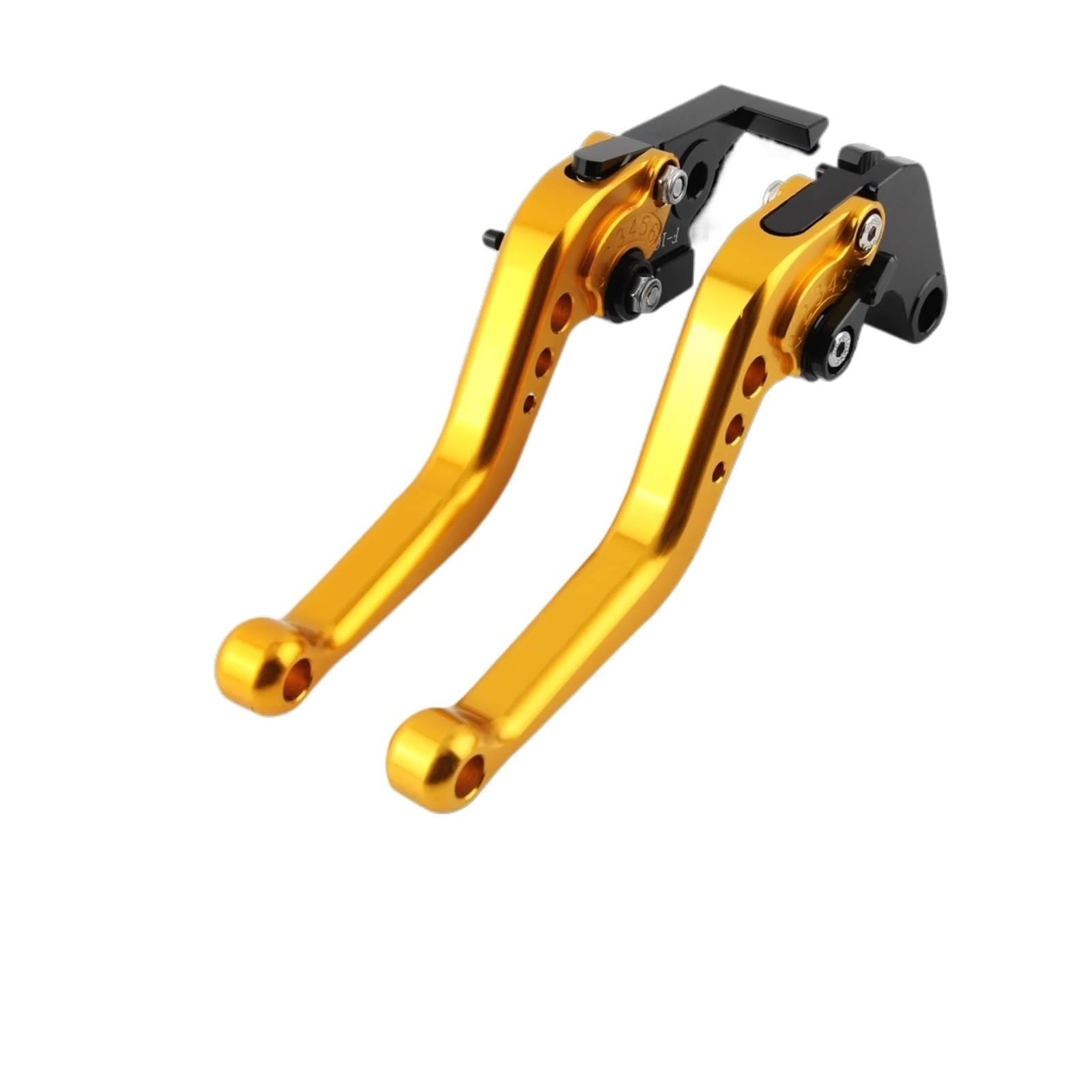 JWQEBNS Motorcycle Brake Clutch Levers for CBR600RR 2007-2021 Motorcycle Accessories 6 Adjustable Gear Short Brake Clutch Lever Handles(Gold)