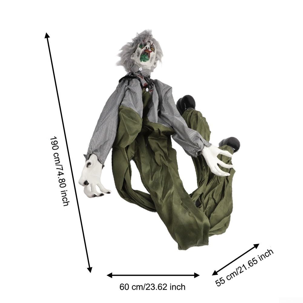 Plastica Halloween Zombie Prop 190cm Occhi Luminosi Outdoor