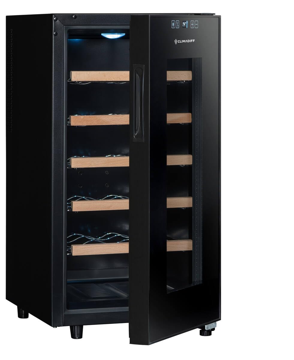 CLIMADIFF CC18F Hybrid-Weinkühlschrank 18 Flaschen Temperaturbereich 11°C-18°C freistehend