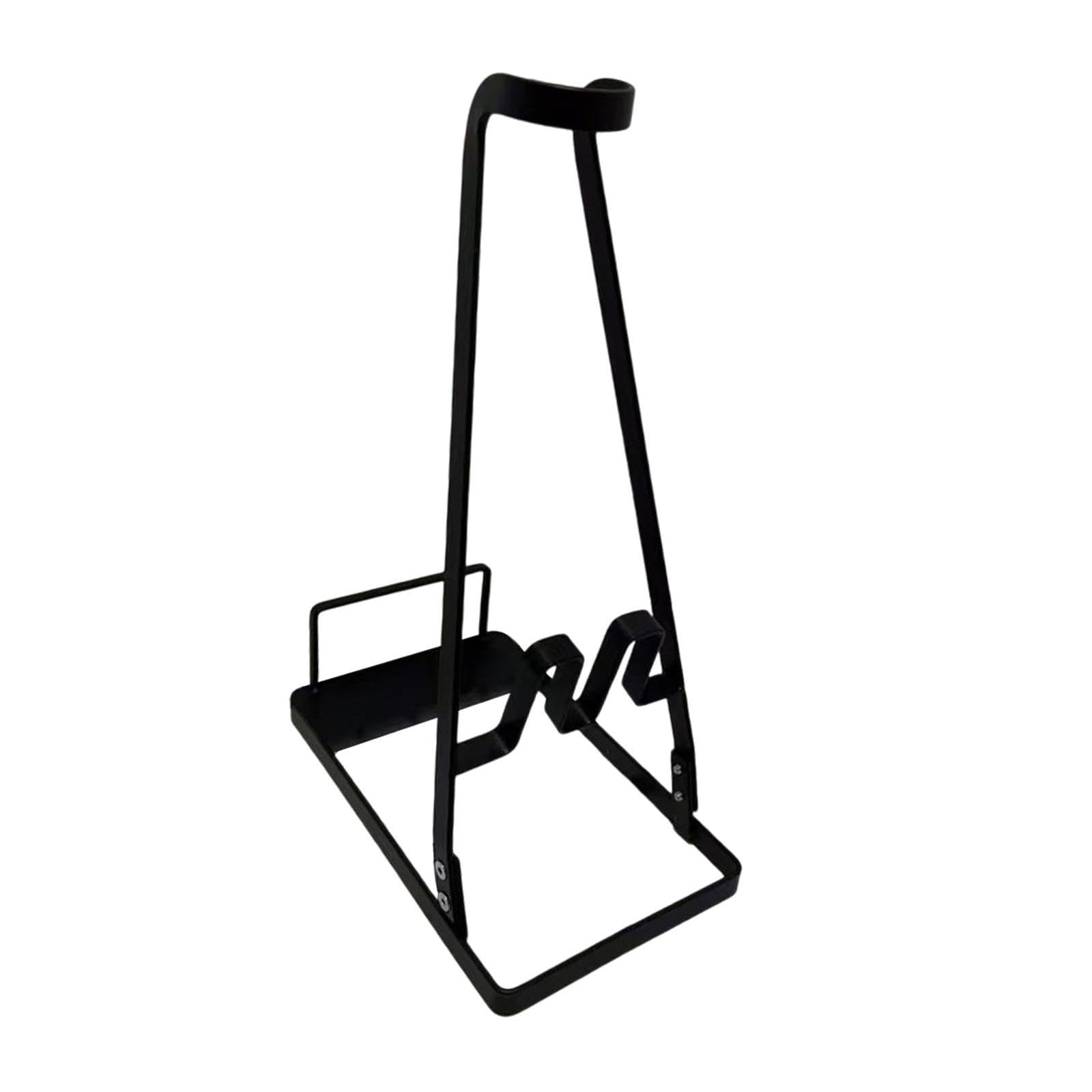 Support pour Aspirateur Râtelier en Métal Étagère de Stockage Présentoir Vertical Porte-Balai avec Structure Autoportante en Fer Adapté pour la, Noir