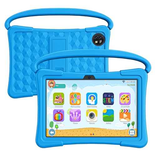 TUOHAITIME Kids Tablet 10 Inch Android 13 Tablet for Kids 2024 Upgraded with Case Included, Quad-Core, with Kids Space, Parental Control, 6GB+64GB, WiFi, Dual Camera, Great Gift for Toddler