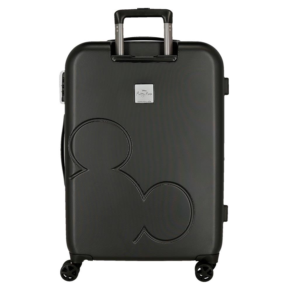Disney Mickey Good Trip Walizka średnia czarna 49 x 70 x 27 cm sztywna 3,86 kg zamknięcie TSA ABS 3,86 kg 92,61 l wysuwana, Czarny (Black), Talla única, średnia walizka
