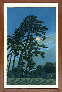 Amazon.co.jp: 川瀬巴水 複製 版画 東京二十景 馬込の月 昭和5年