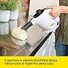 Kärcher Pulitore a Vapore SC 1, tempo riscaldamento 3 min, Potenza 1200W, Area di lavoro 20 m², Serbatoio 200 ml, Incl. 2 Ugelli, Bocchetta manuale e Spazzolina tonda