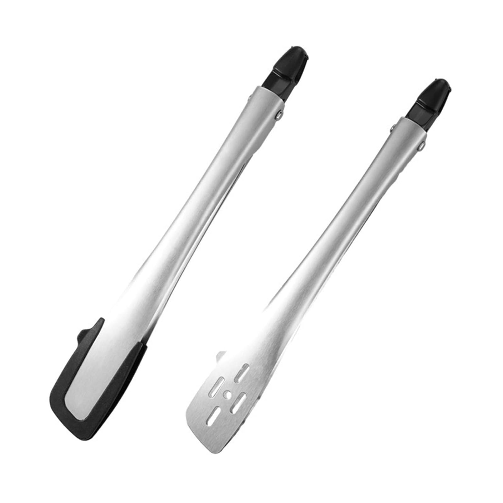 Xjdzineq 2 Piece Rustless Steel Polystyrene Food Tongs Heatproof Utensils for BBQ Baking Slip Handle Kitchen Cooking Tools Proof Rustless Steel Tongs