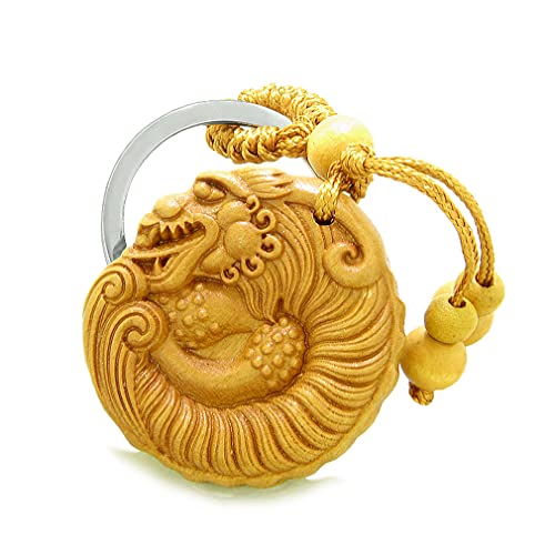 Magic Human Dragon Keychain - Courage and Protection Powers Amulet