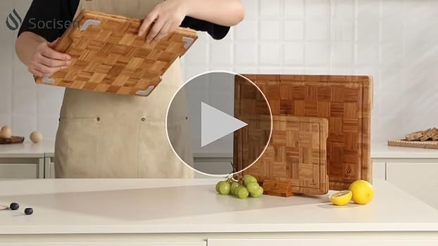 Amazon.com: Extra Large Bamboo Cutting Board Non Slip Over