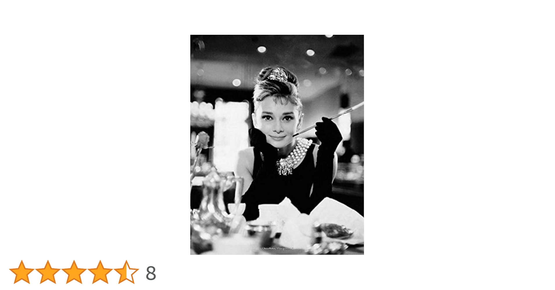 オードリヘップバーンのティファニーで朝食をの写真ポスターです。 楽天市場】オードリー・ヘップバーン ティファニーで朝食を