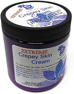 Diva Stuff Extreme Crepey Skin Body & Face Cream with Hyaluronic Acid, Alpha Hydroxy and more for Dry & Damaged Skin, 8oz - Unscented (Made in the USA)