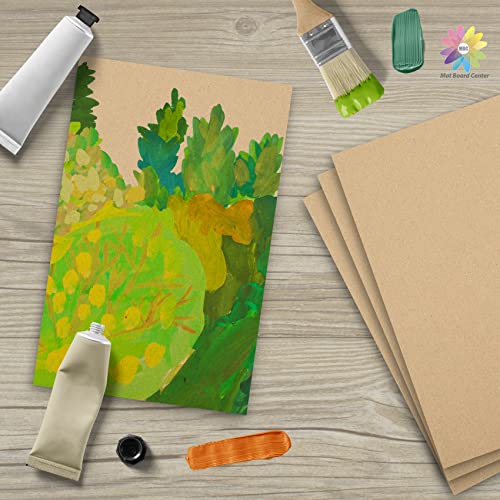 Image of Mat Board Center, 50 Corrugated Cardboard Sheets 11x17 Inches Flat Card Board Inserts for Packing, Shipping, Mailing, DIY Crafts