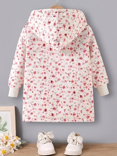 Girls Hooded Jacket Button Down Hoodie Long Sleeve Casual Jackets Outwear Fall Winter Warm Coat Outerwear for 8-12Y (8 Years)2