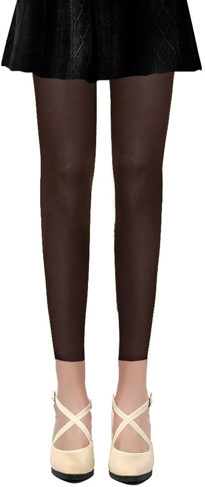 beige footless tights