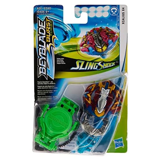 BEYBLADE Burst Turbo Slingshock Xcalius X4 Starter Pack -- Battling Top & Right/Left-Spin Launcher, Age 8+