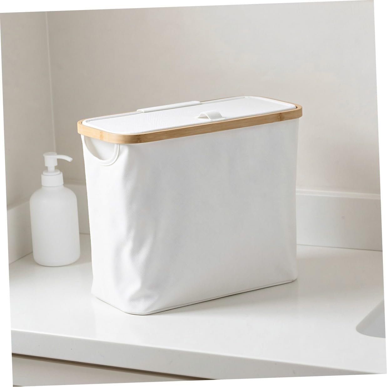 2pcs Toilet Paper Roll Storage Basket with Lid and Handles