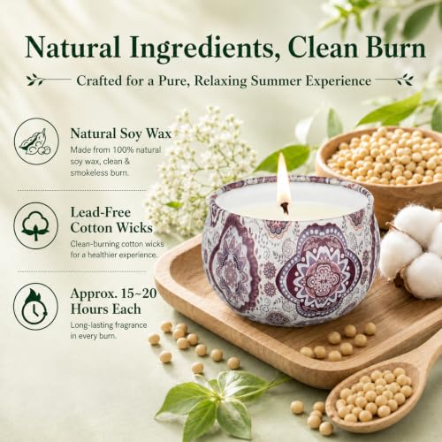 Image of Scented Candles Gift Set, 12 Pack Soy Wax Aromatherapy Candles