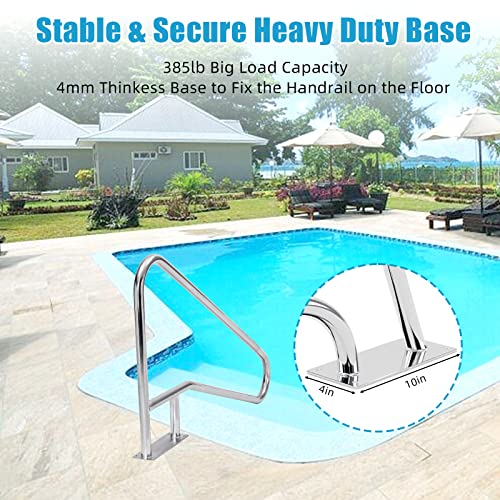 Barandal para piscina 55" x 32" acero inoxidable miniatura 4