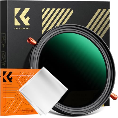 K&F CONCEPT Nano-Xcel 77MM Filtro CPL & ND2-32, 2 en 1 Filter Polarizador & Densidad Neutra Variable para Cámara Lente NO X Spot con Estuche de Filtro de Vidrio Óptico con 28 Capas Revestimiento Nano