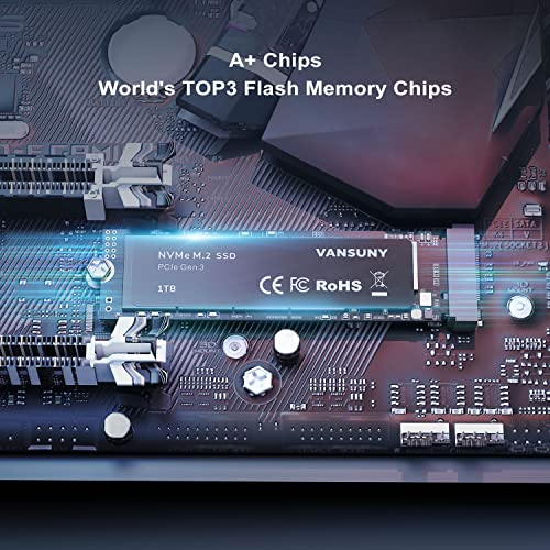 Image of Vansuny 1TB NVMe M.2 Internal Solid State Drive PCIe 3.0 TLC M.2 SSD 3D NAND 2280 Speed up to 3400 /2900MB /s Internal Solid State Hard Drive PCIe SSD