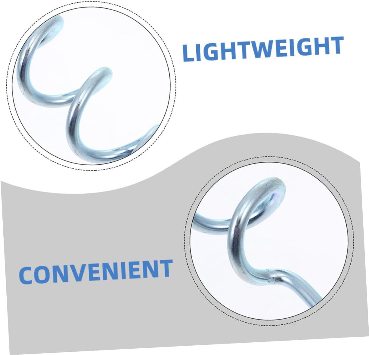 BESTonZON 4pcs Outdoor Camping Tent Stakes Heavy Duty Iron Ground Anchors Spiral Canopy Stakes for Lawn, Garden, and Tent Fixing