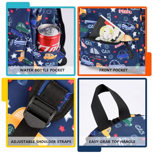 Image of Zicac Toddler Backpack for Boys Girls 12 inch Mini Kids Backpack for School & Travel, Preschool Kindergarten Cartoon Daypack