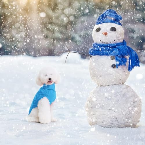 Image of BINGPET Dog Sweater for Medium Dogs, Turtleneck Knitted Clothes