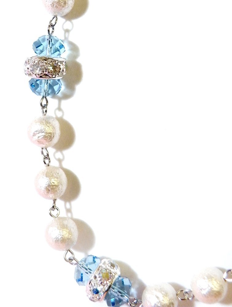 Amazon.co.jp: [ネックレス] コットンパール風 貝パール