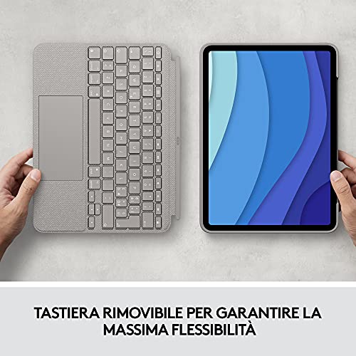 Logitech Combo Touch Clavier et étui avec trackpad rétroéclairé Apple Smart connector QWERTY Italien sable pour Apple 11 inch iPad Pro 1ère génération 2e génération 3ème... - vue 7