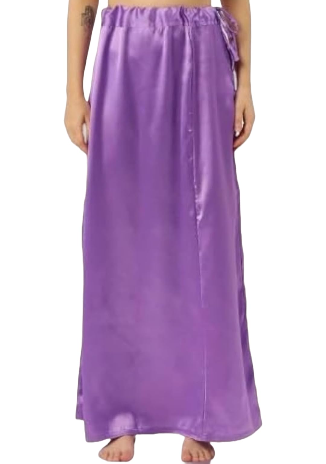 Levender Colour Satin Petticoat for Women | levender Colour Satin Fabric Saree Shapewear or Underskirt or Saya for Every Purchase.-picture-15