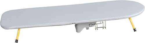 Miniatura 2 de Tabla de planchar plegable de montaje en pared con soporte de hierro, mini tabla de planchar de mesa, diseño portátil compacto, gris