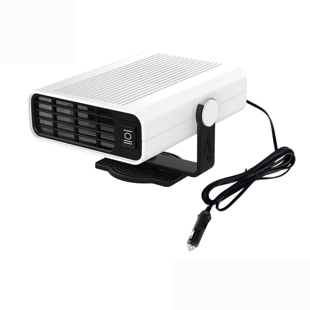 12V 12W 2 en 1 Calentador de automóvil Ventilador de automóvil eléctrico Descongelador de ventana Desempañador de ventana Rotación de 360 ​​​​°