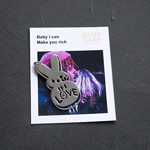 Lil-Peep Necklace Stainless Steel Rapper Pendant Gifts for Young Singer Fans (Silver)4