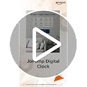 Image of JoFomp Digital Alarm Clock for Bedroom - Large 13 Inch LED Display, Remote Control, Automatic Brightness, Daylight Saving Time, Temperature, Timer, Date, Week - 12 /24H (Blue)