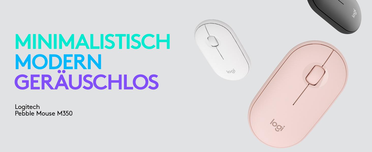 Mouse Bluetooth Logitech Pebble M350 Rosa, Senza Dongle USB, Usato