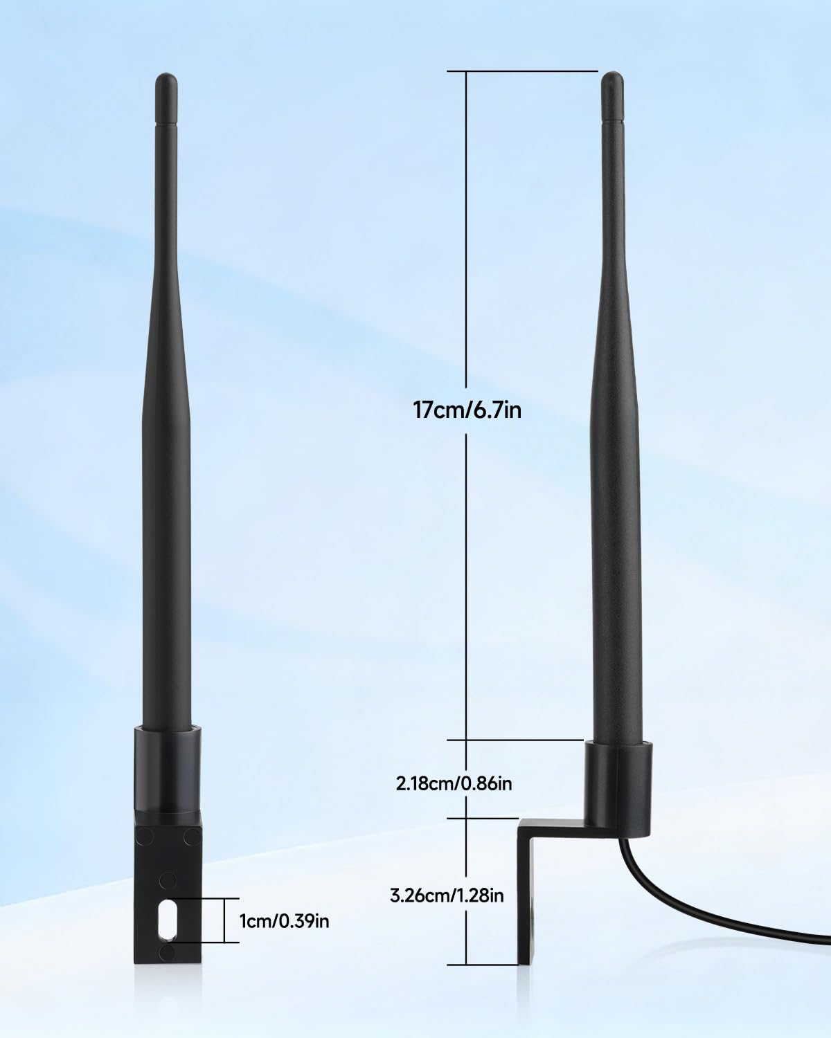 Superbat Antenna Esterna 4G LTE Maschio SMA 5dBi 698-2700MHz Cavo RG174 3m 50Ω Impermeabile Omnidirezionale e Supporto di Montaggio per Router, Gateway, Modem e Telecamere di Sorveglianza Cellulari