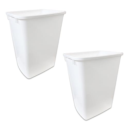 Basurero de plástico 35 cuartos (9 galones) Cubo de basura interior para cocina, hogar, oficina y uso comercial Cubo grande de eliminación de