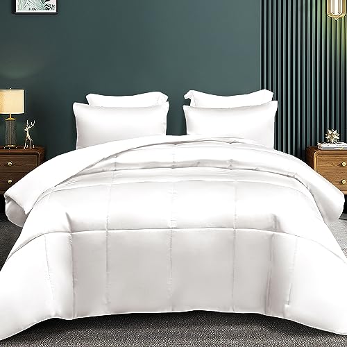 Whale Flotilla 3-Piece Reversible Silky Soft Queen Comforter Bedding Set,