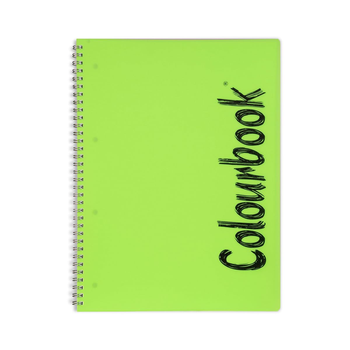 Colourbook Set 12 Quadernoni Spiralati A4 Italiano Righe 1R Per Scuole Medie Superiori Università, 160 Pagine Con 4 Fori E Microperforazione, Copertina PPL Fluo Opaca, Wire O