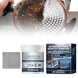 Rimuovi Graffis Acciaio Inossidabile,Rimuovi Ruggin Pasta Lucidante Kit,Pasta Lucidante Per Pulizia Profonda,100g Detergente Acciaio Inossidabile Lucidante,Pasta Detergente Graffio Rinnovatore
