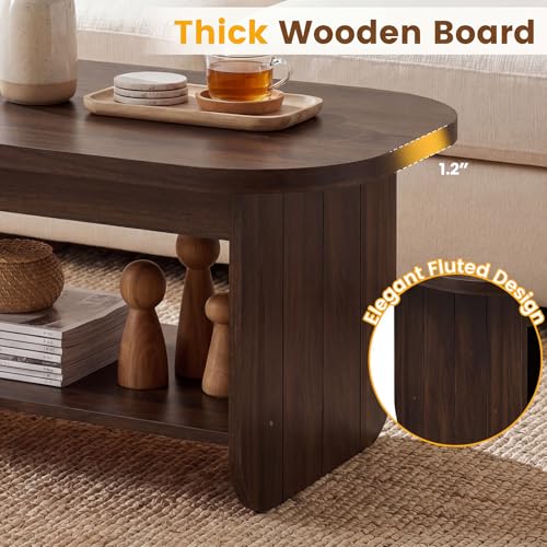 Giantex Oval Coffee Table 47