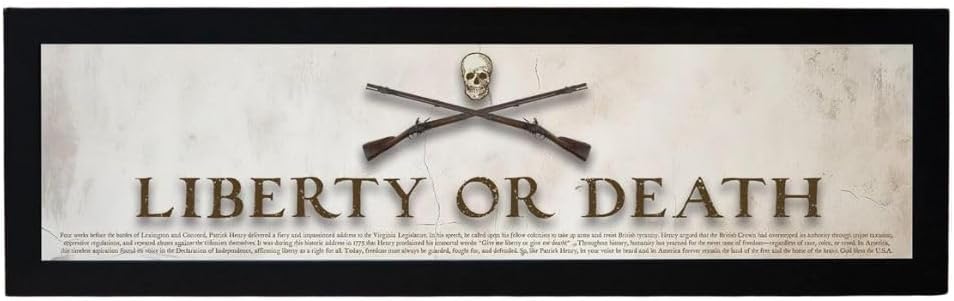 History America Liberty or Death Unframed Print 12 x 36 Inch, Patrick Henry American Revolution Patriotic Wall Art Poster