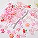 60Pcs Junk Case Charms, Pink Assorted Phone Case Charms Cute Resin Slime Charm Flatback Kawaii Accessories for Phone Cases Scrapbooking Crafting DIY Decor